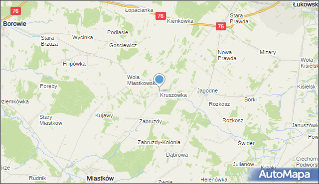 mapa Kruszówka, Kruszówka na mapie Targeo